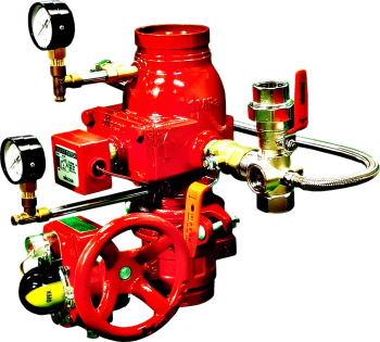 알람밸브 (그루브 타입) / 과압방지기 부착형