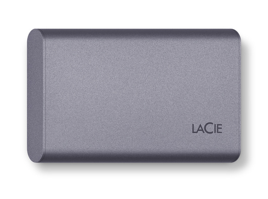 Die LaCie 500 Gigabyte Mobile SSD Secure USB-C Festplatte ermöglicht schnelle Dateiübertragungen und eine aktivierte Hardware-Verschlüsselung.