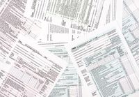 A background of tax forms.