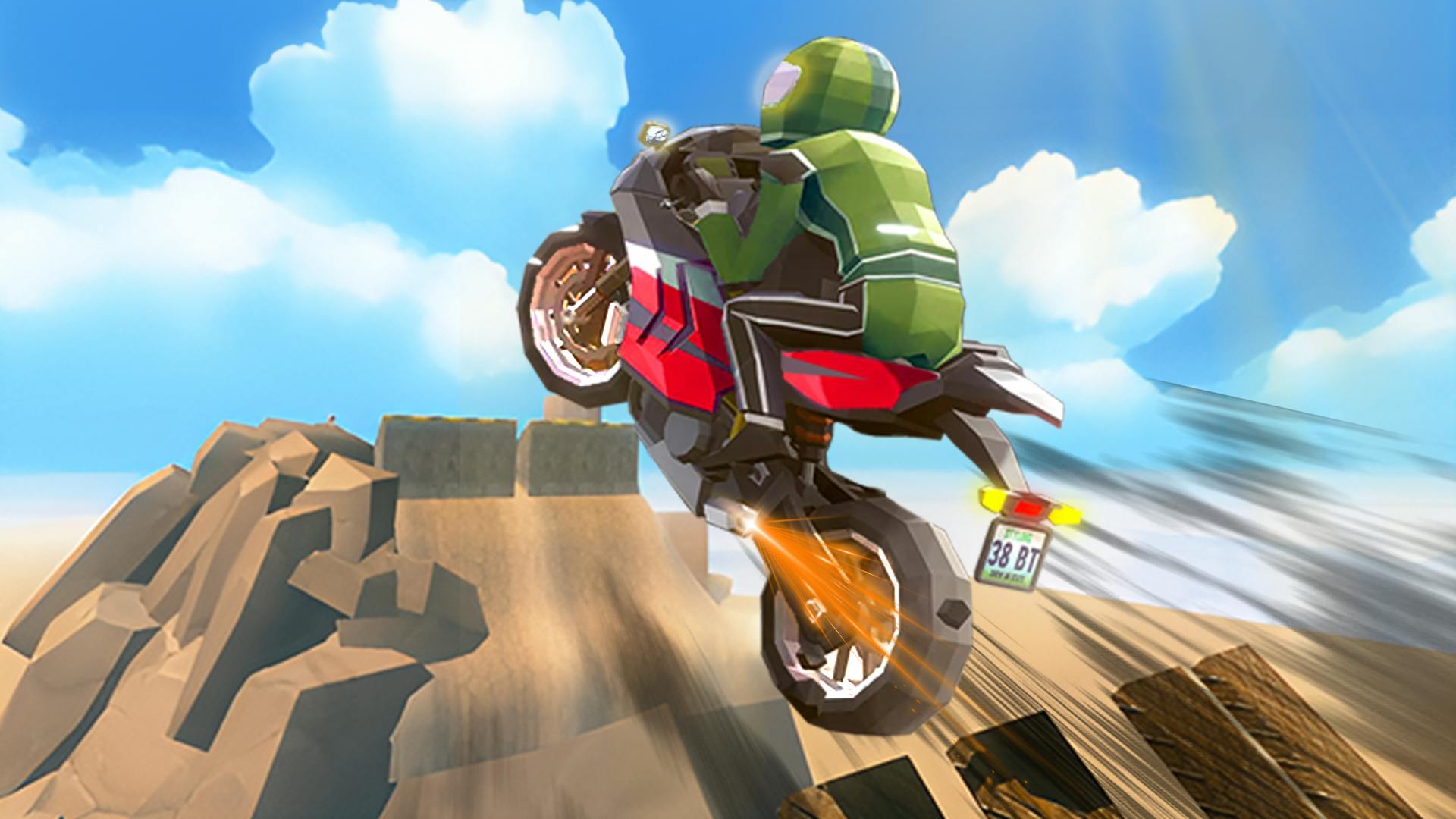 Cartoon Moto Stunt