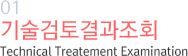 01 기술검토결과조회 Technical Treatement Examination