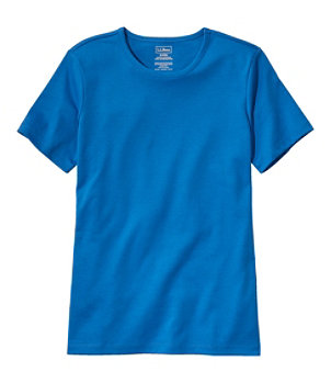 Women's Pima Cotton Tee, Short-Sleeve Crewneck