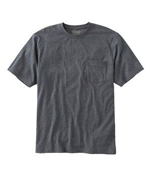 Men's Carefree Unshrinkable Tee with Pocket, Traditional Fit