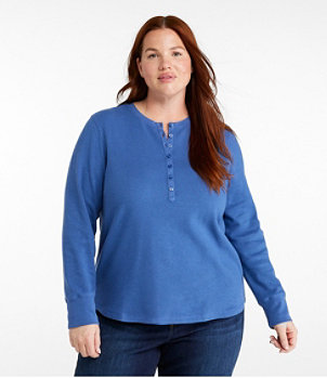 Women's Waffle-Knit Henley