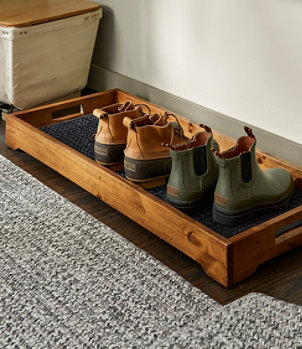 Rustic Wooden Boot Tray