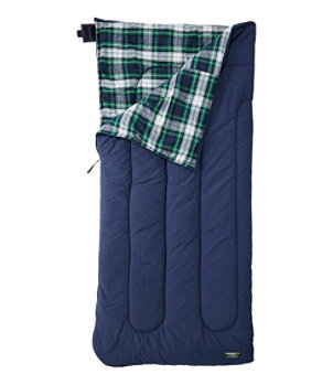 Adults' L.L.Bean Flannel Lined Camp Sleeping Bag, 20°, New