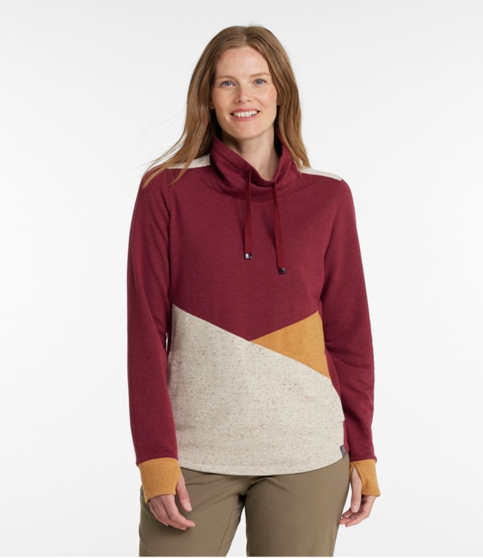 Women's L.L.Bean Cozy Mixed-Knit Pullover, Colorblock