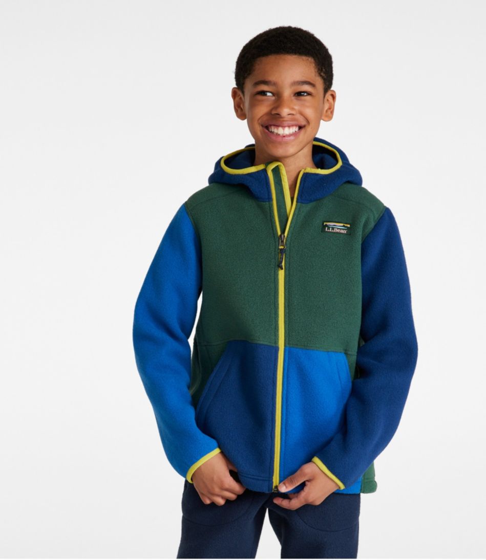 Kids' Mountain Classic Fleece, Hooded Colorblock