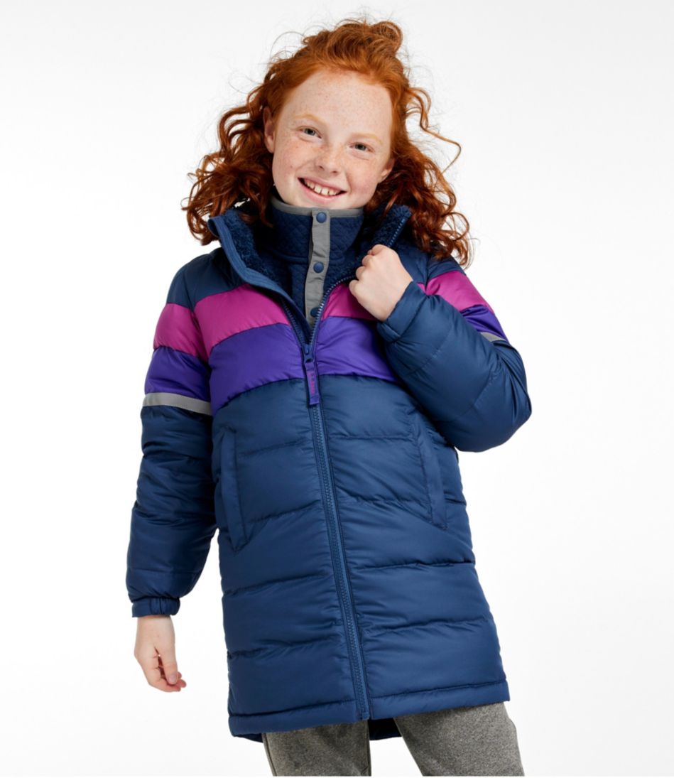 Kids' Bean's Down Coat, Colorblock