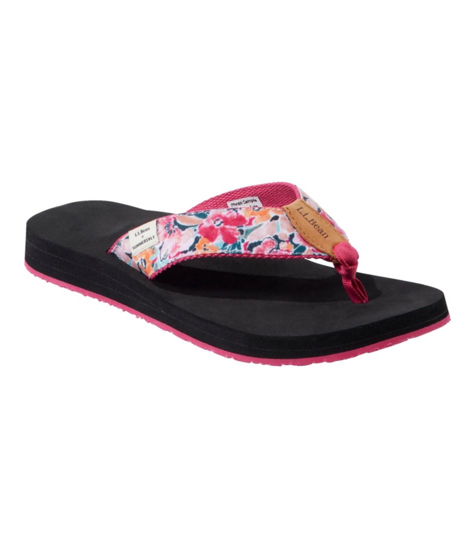 Women's L.L.Bean x Summersalt Maine Isle Flip-Flops, Woven Print