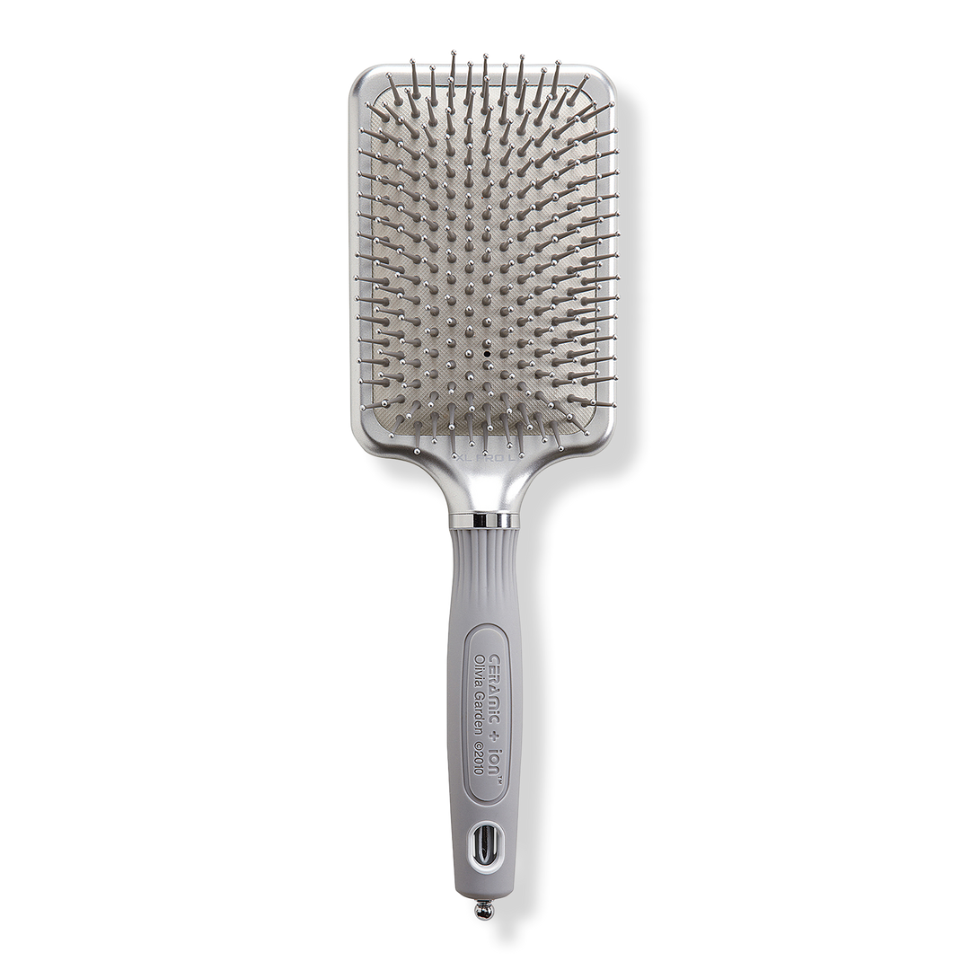 Olivia Garden Ceramic   Ion Anti-Static Cushioned Rectangular Paddle Brush #1