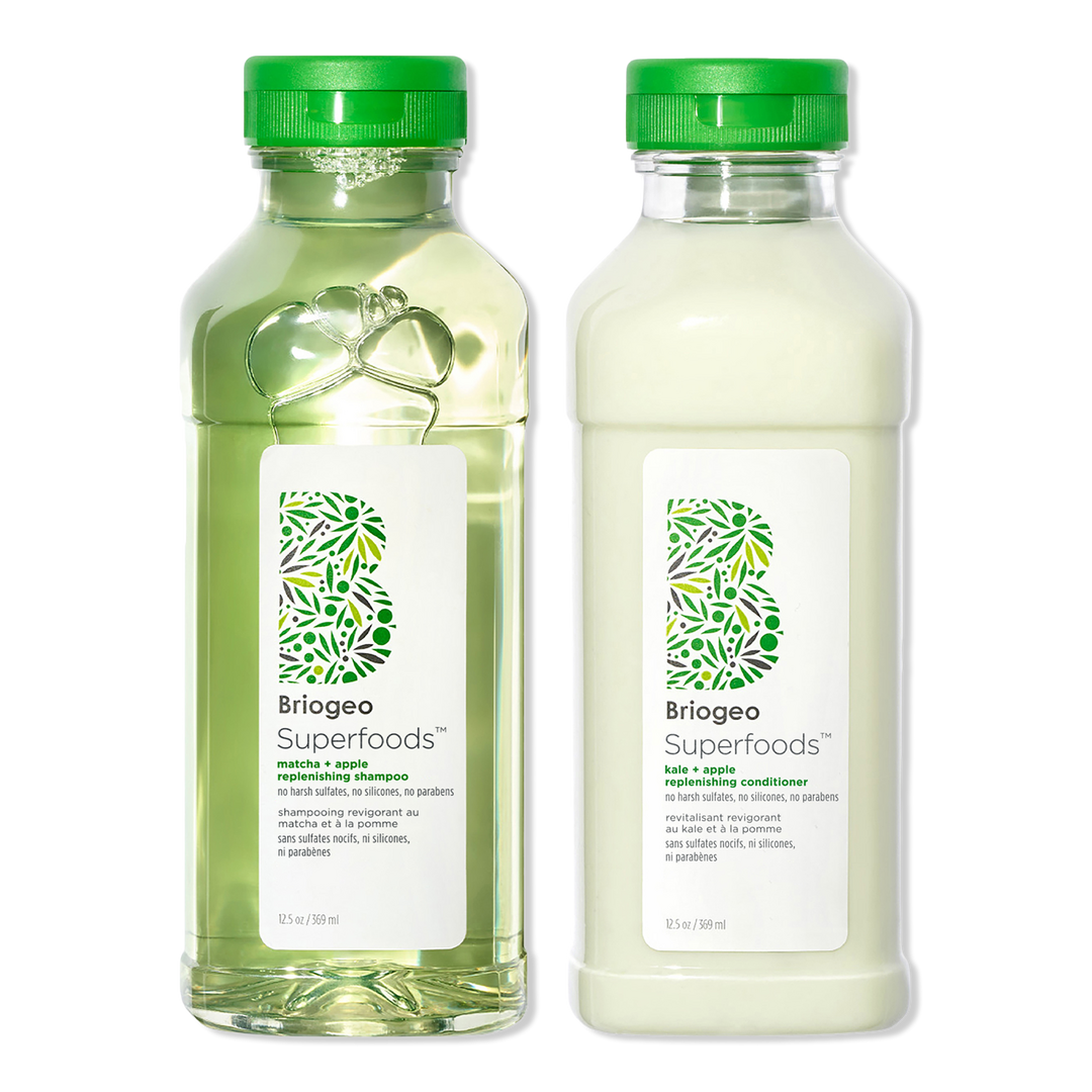 Briogeo Superfoods Apple, Matcha   Kale Replenishing Shampoo   Conditioner Duo #1