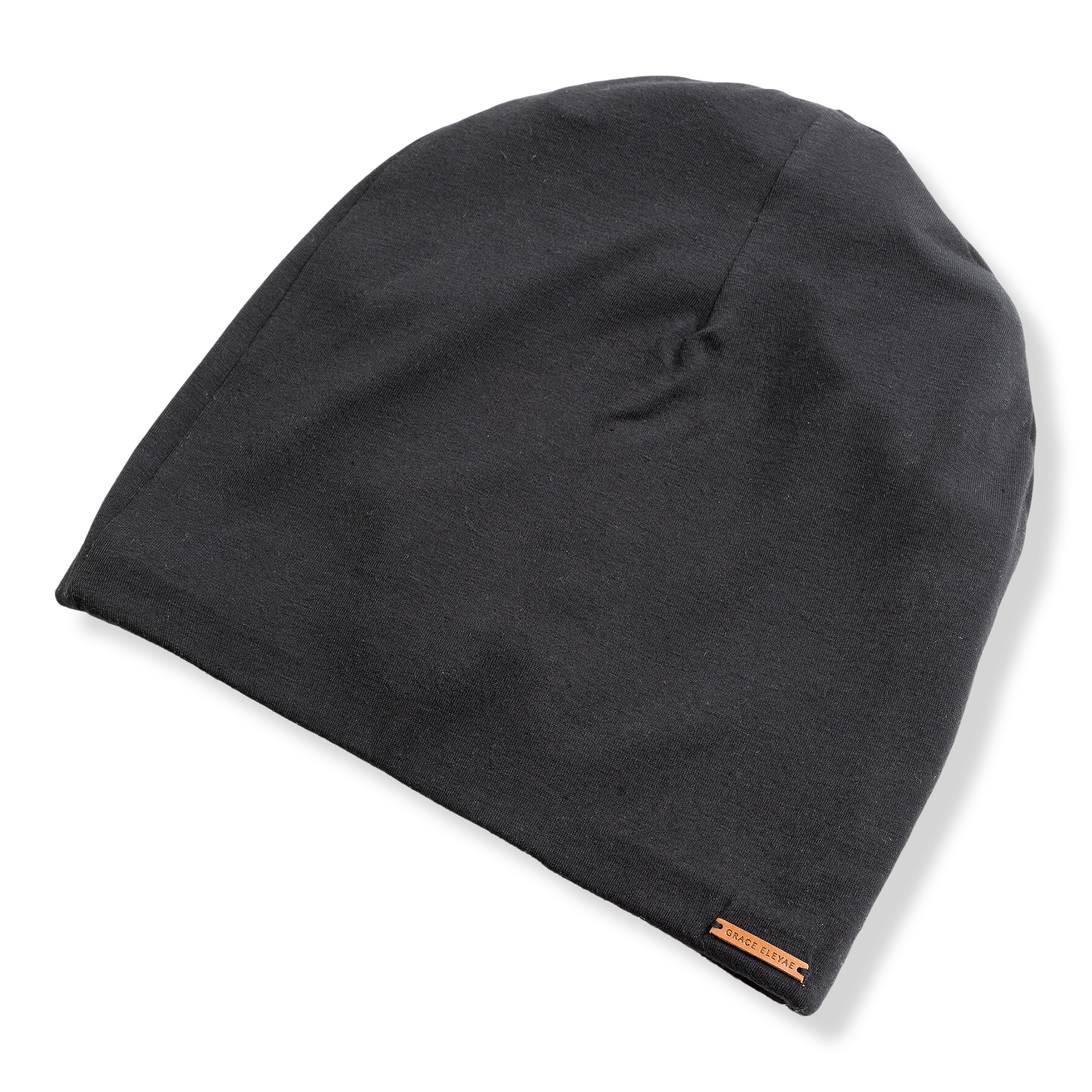 Black Adjustable Slap - Satin-Lined Cap 