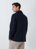 John Lewis Wool Blend Peacoat, Navy