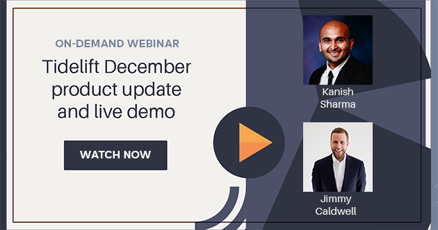 Tidelift December product update and live demo