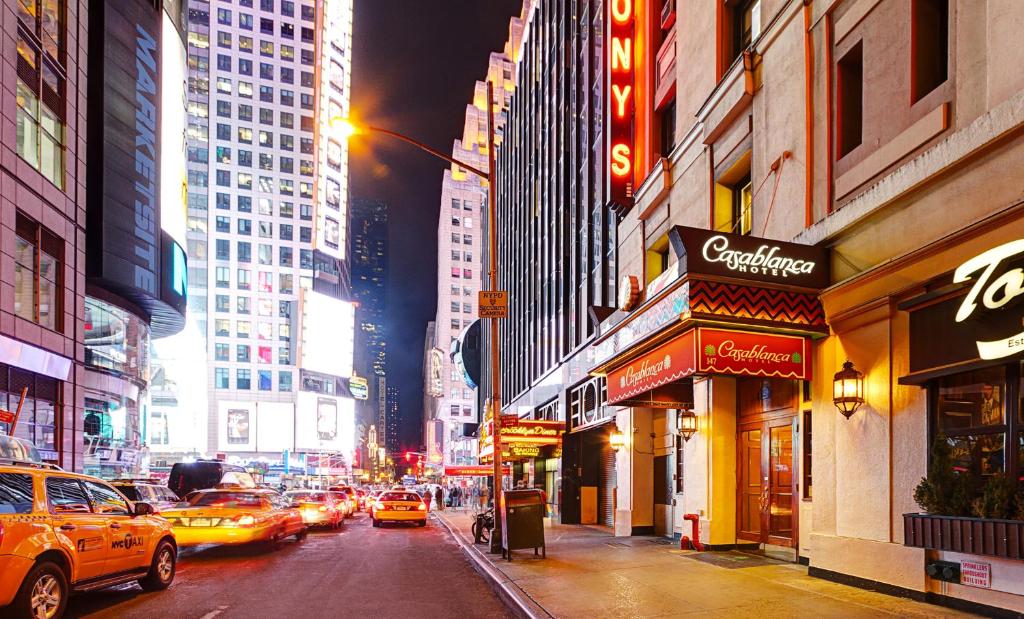 Uma visão geral de Nova York ou uma vista da cidade tirada do hotel