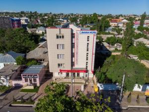 an overhead view of a building in a city at Rayan Hotel in Osh