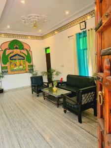 Istumisnurk majutusasutuses Hotel Green Haveli - A Heritage and Hill View Hotel , Pushkar