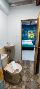 A bathroom at CasaLuna Tayrona