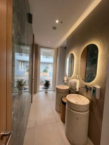 Trevi Hotel & Restorant, Shengjin tesisinde bir banyo