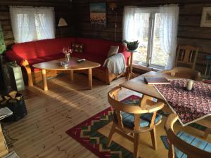 Кът за сядане в Cottage Lavkavann Finnmarksvidda