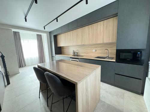 Dapur atau dapur kecil di Apartments in Pyrogovo