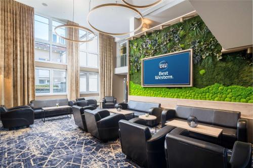 Khu vực ghế ngồi tại Best Western Hotel München Airport