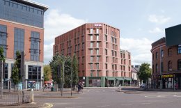 Rendering of YOTEL Belfast from across the street