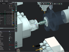 ENCY tuned for Swiss-type CNC turning centers: programming, cycle time optimization, and  full machine and process simulation.