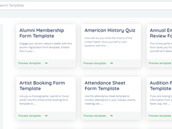 Over 200 form templates to select from