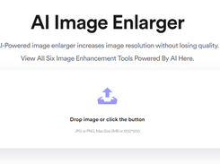 screenshot of AI Image Enlarger