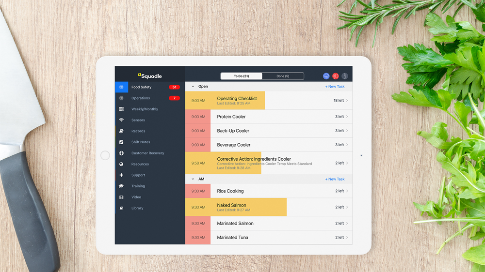 Squadle’s operational compliance checklists cover your brand with pre-shift checks, equipment calibrations, shift notes, and more.