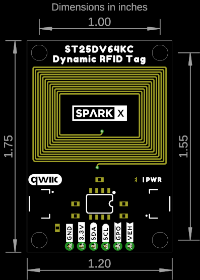 Qwiic Dynamic NFC/RFID Tag