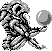 A Chozo Statue as seen in Metroid II: The Return of Samus