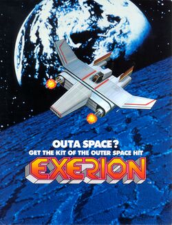 Box artwork for Exerion.