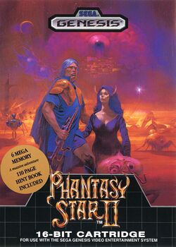 Box artwork for Phantasy Star II.