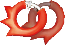 Fireshield Earring render from Skyward Sword