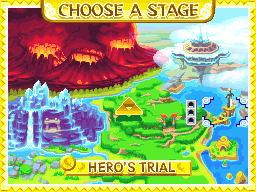 Hero's Trial map from Four Swords Anniversary Edition