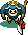 A dark blue Spear Moblin from The Minish Cap