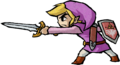 Purple Link in battle from Four Swords Adventures