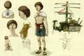 Beedle concept art from Hyrule Historia