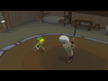 Link and Orca bowing to each other before sparring, from The Wind Waker