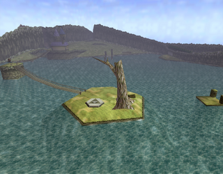 Lake Hylia screenshot from Ocarina of Time