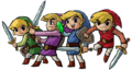 Alternative artwork of the Links from Four Swords