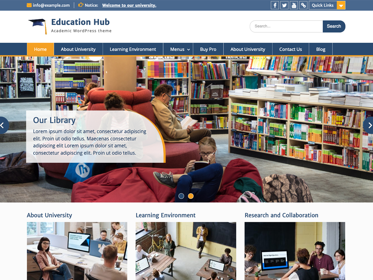 Education Hub Screenshot