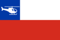 Bandeira do Chile sob domínio de Pinochet (1973-1990).