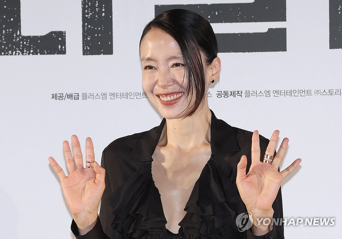 Actress Jeon Do-yeon poses for photos at a press event for the upcoming crime thriller "Revolver" in Seoul on July 9, 2024. (Yonhap)