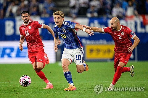 일본 도안 리쓰의 아시안컵 경기 장면