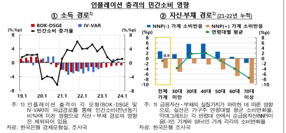 인플레이션 충격의 민간소비 영향