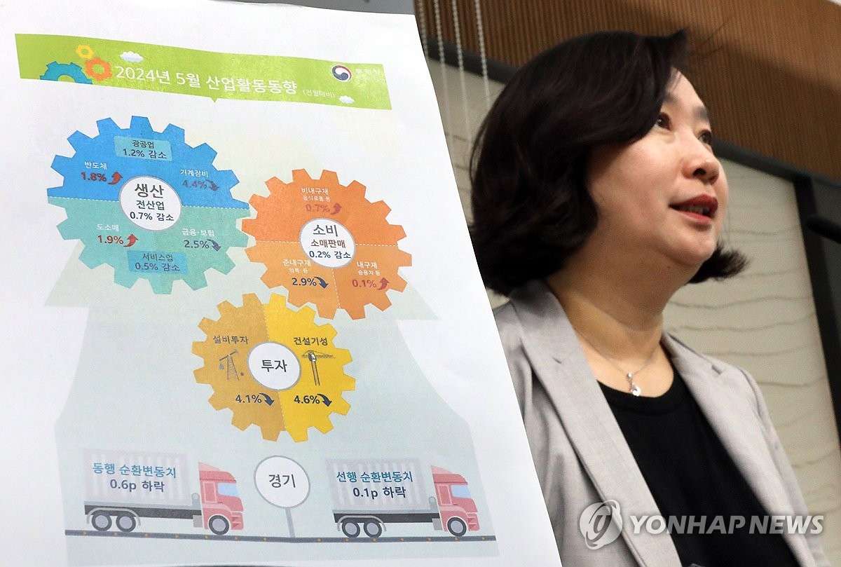 Kong Mi-sook, a senior official at Statistics Korea, speaks during a press briefing in the central city of Sejong on June 28, 2024. (Yonhap) 